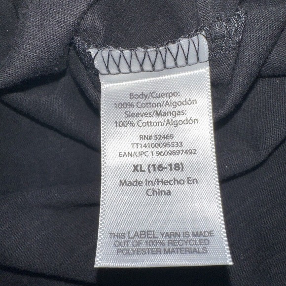 Time And Tru Women’s Eyelet Top Size XL 16 18 Black Soot NWT - Picture 6 of 11